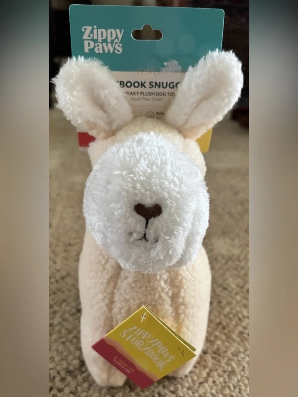 ZippyPaws Liam The Llama Storybook Snugglerz Squeaky Dog Toy New